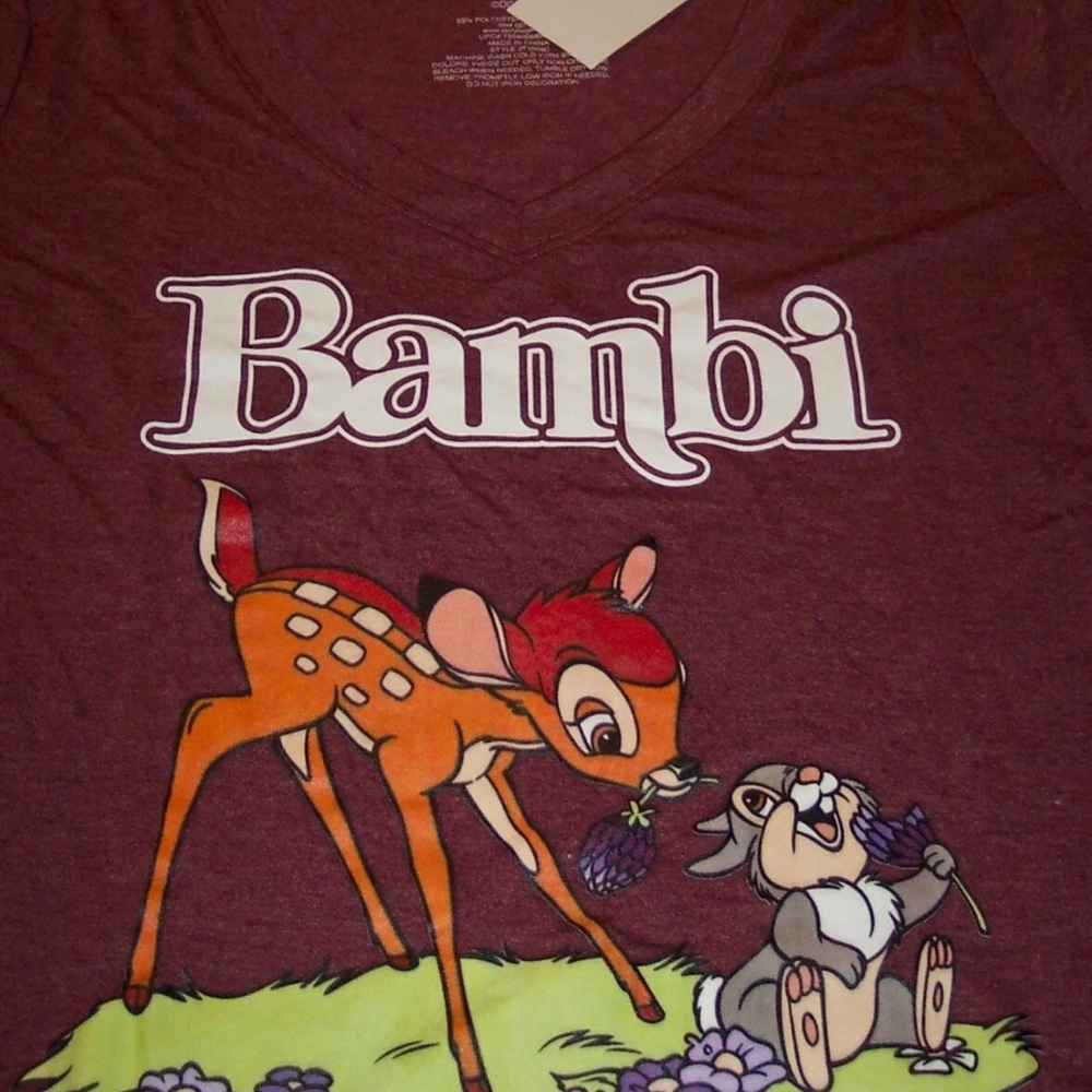 Disney Bambi Kids Tee - Burgundy